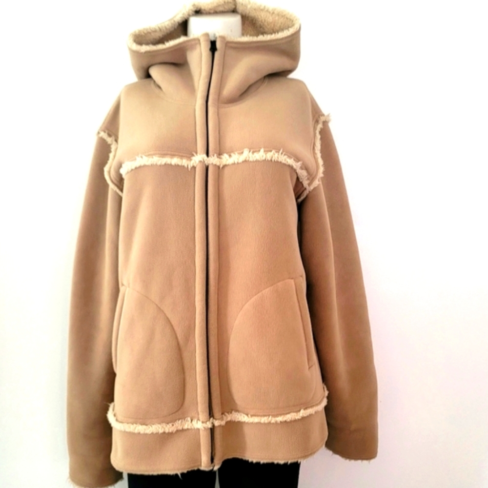 UNIQLO Women's Full-Zip Fleece Shearling Jacket Size XL
